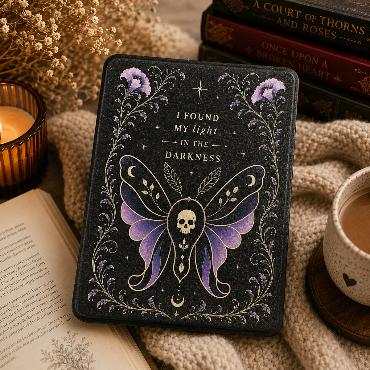 Kindle Hülle „Darkness“ – magnetisch & abnehmbar | 7 & 6,8 Zoll