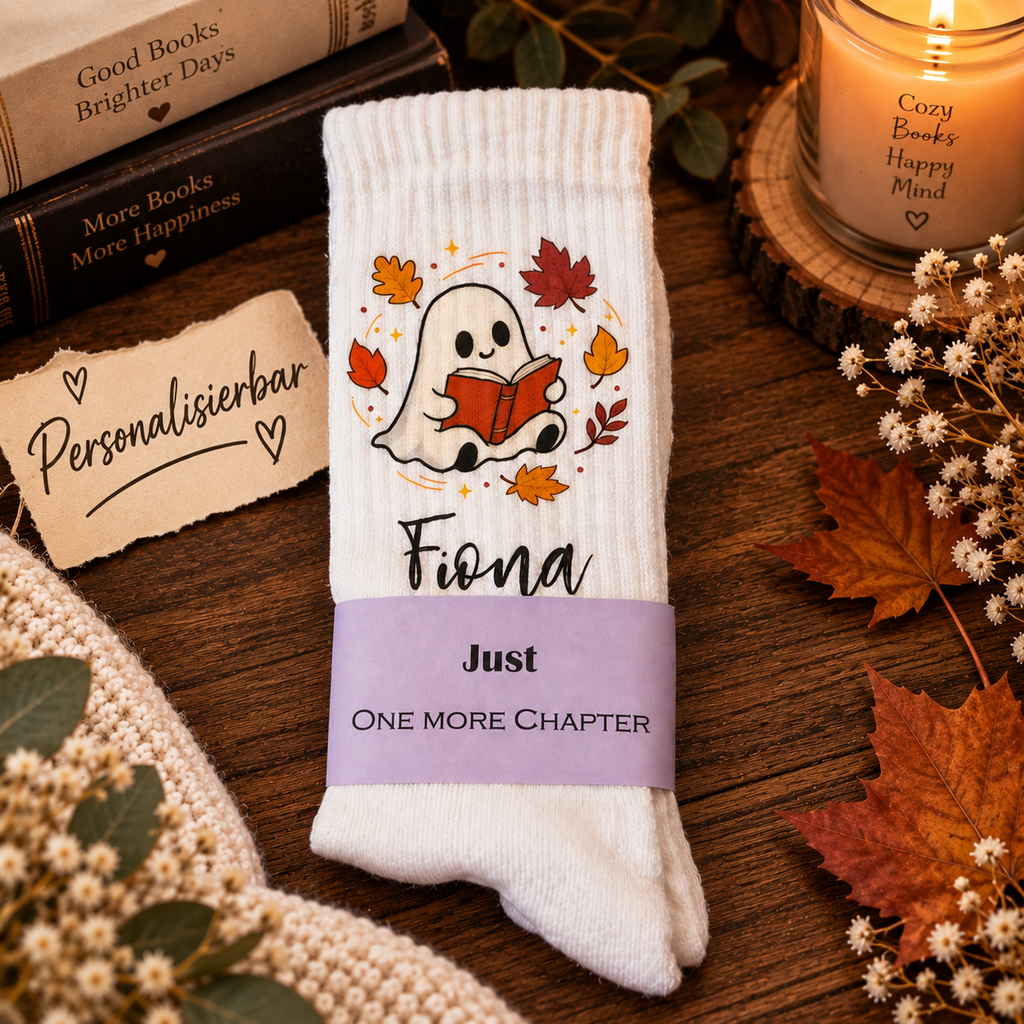 Ghost Reading Socken – Personalisierbare Herbstsocken