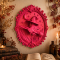 3D Wandbild Hexe auf Besen – Witchy Bookish Deko