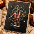 Fantasy Kindle Hülle Burning Heart mit griffiger Kunstleder Oberfläche