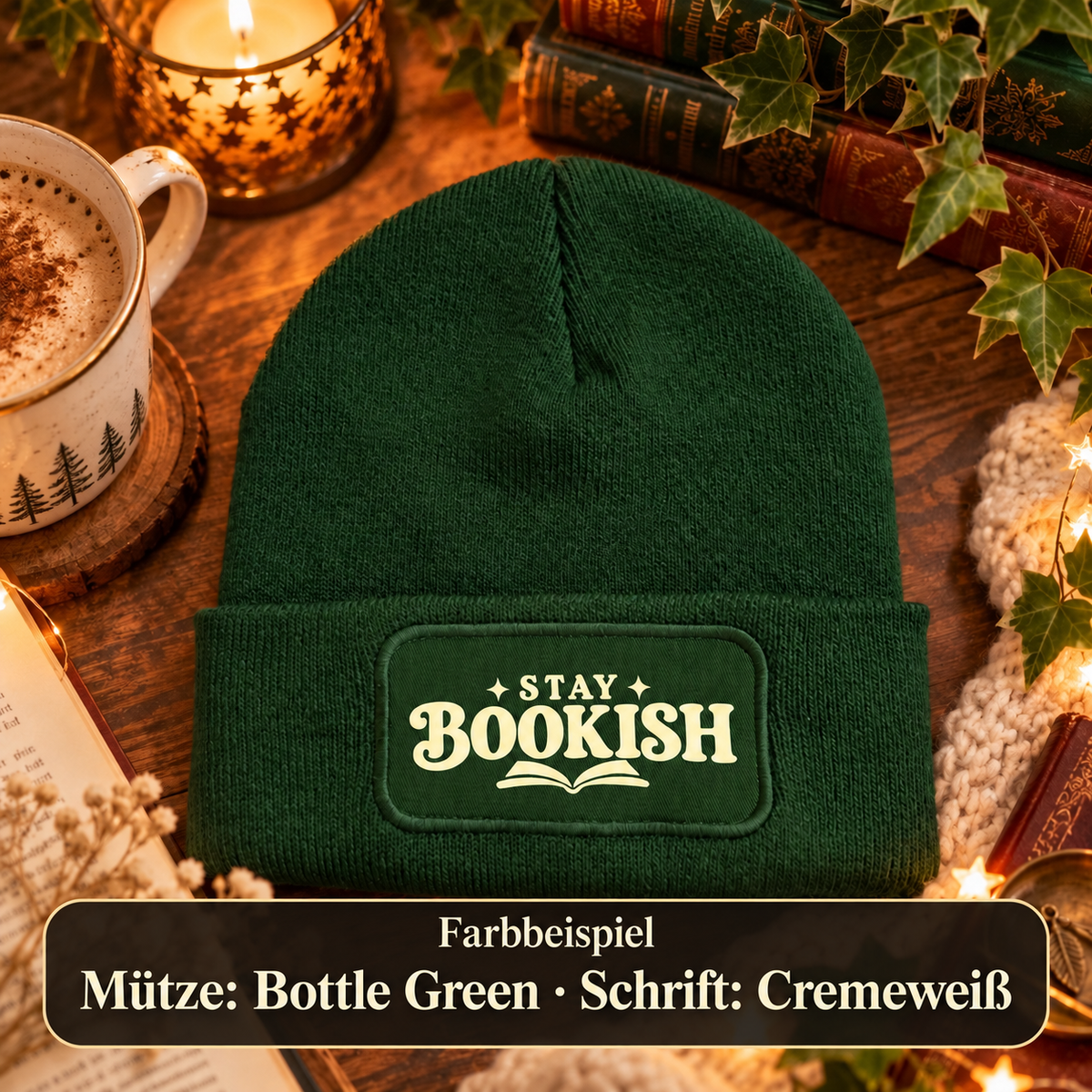 Stay Bookish Mütze – Bookish Beanie für Leseratten