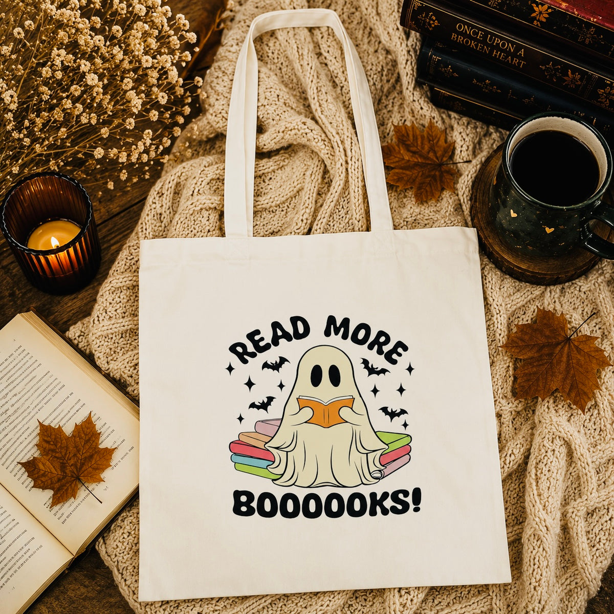 Read more Books - Büchertasche Geist – Book Lover Tote