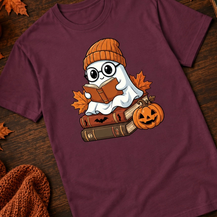 Bookish Shirt mit Geist - Herbst & Halloween Shirt für Leseratten