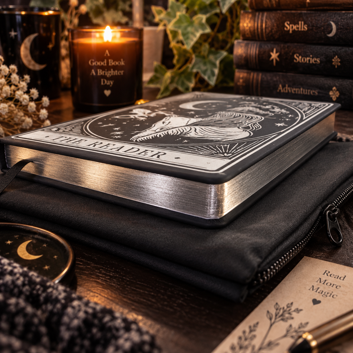 Bookish Geschenkset „The Reader“ – Buchtasche & Notizbuch