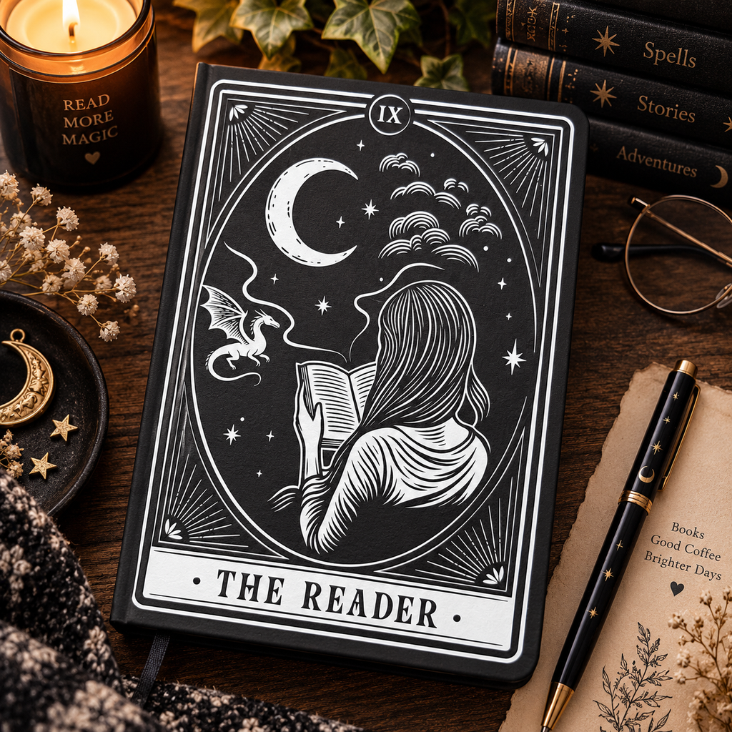 Bookish Notizbuch A5 „The Reader“ – liniert mit Silberschnitt