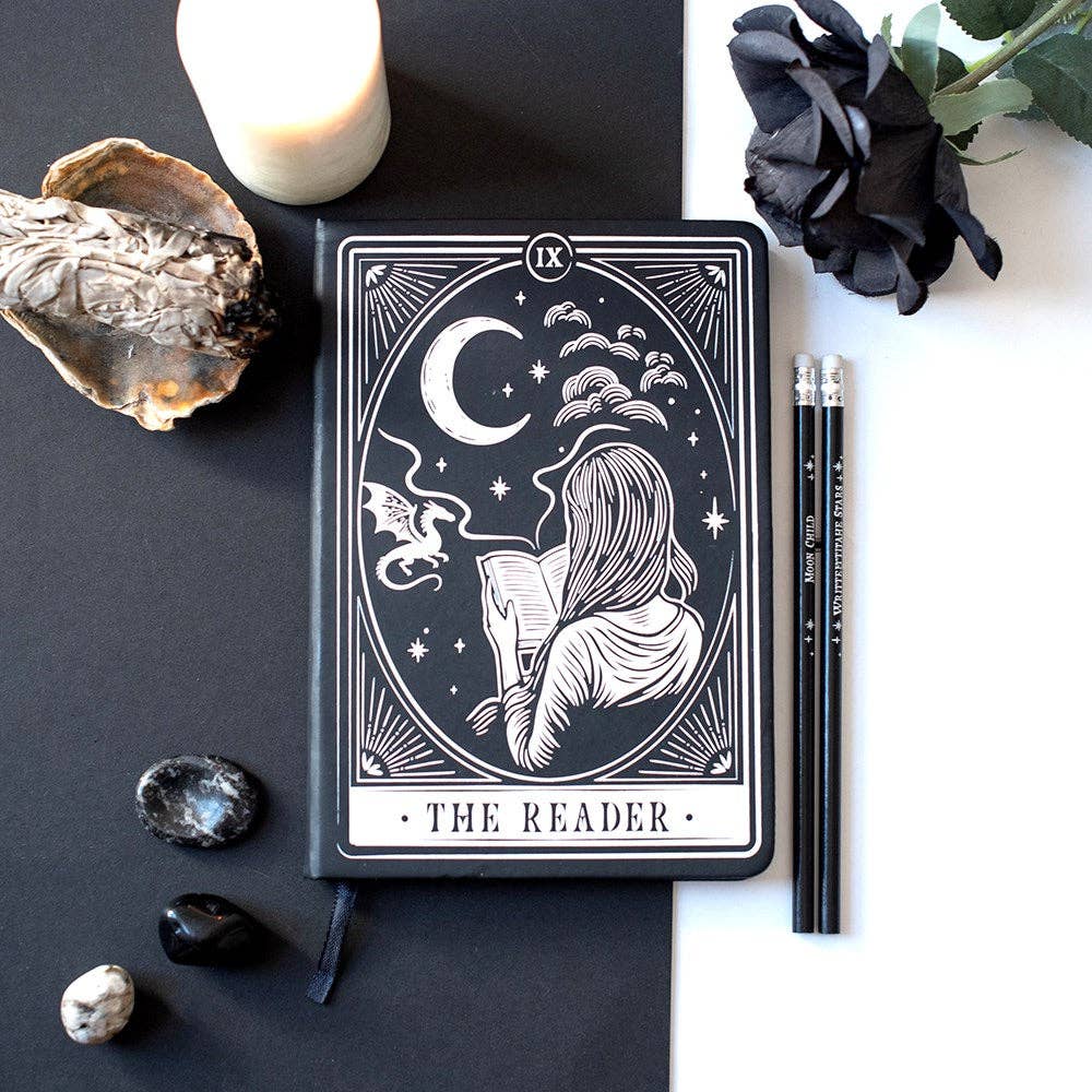 Bookish Notizbuch A5 The Reader mit Tarot Design für Leseratten