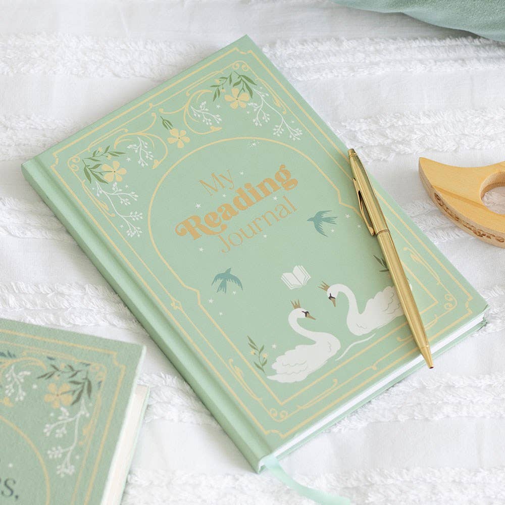 Reading Journal Lesetagebuch in Mintgrün für Leseratten und Booklover
