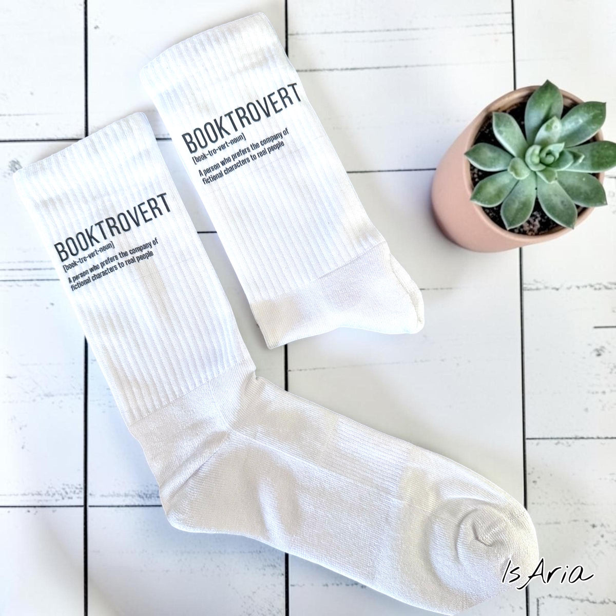 Booktrovert Socken – Klassisch oder mit Streifen – Produktfoto 3