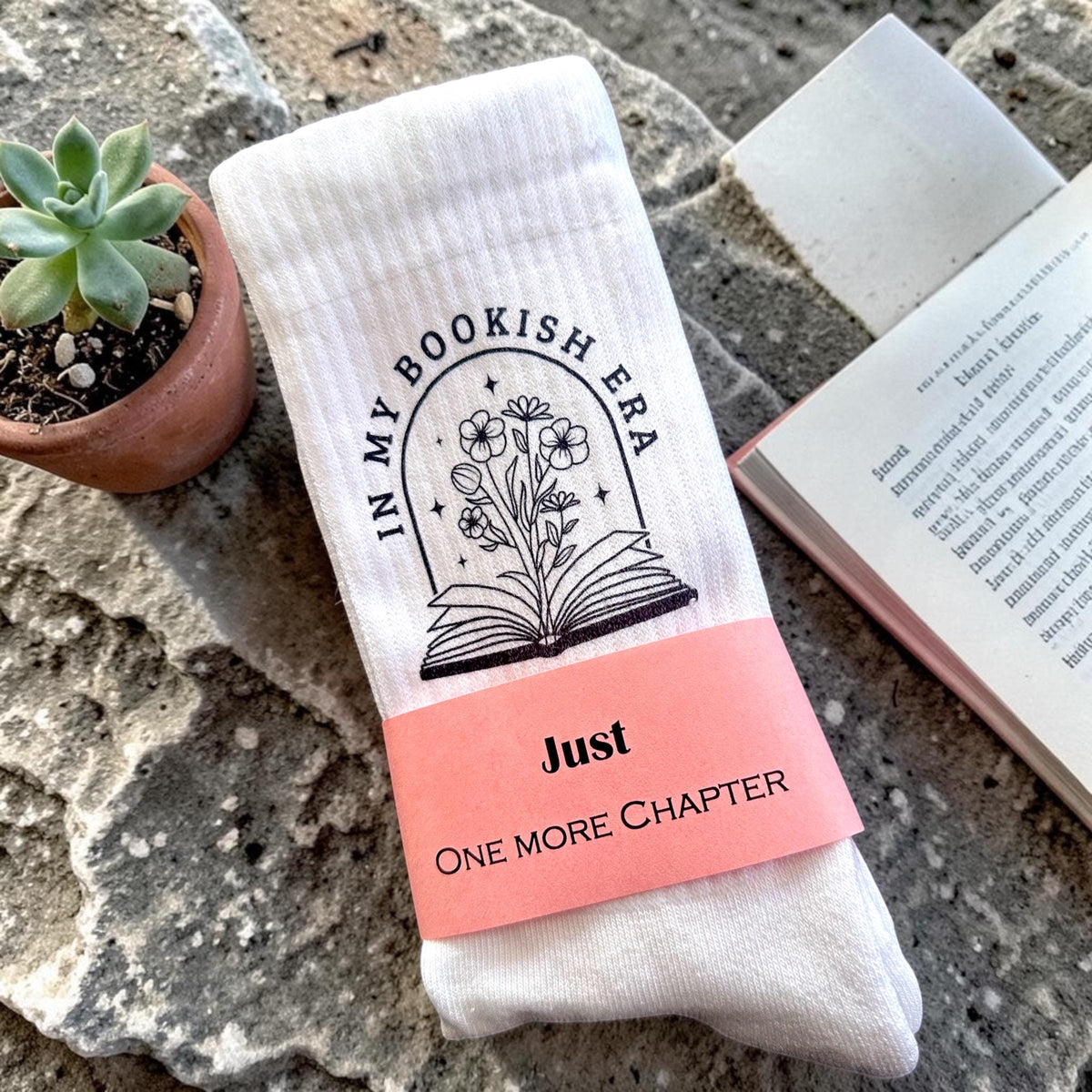 In My Bookish Era Socken – Personalisierbar – Produktansicht