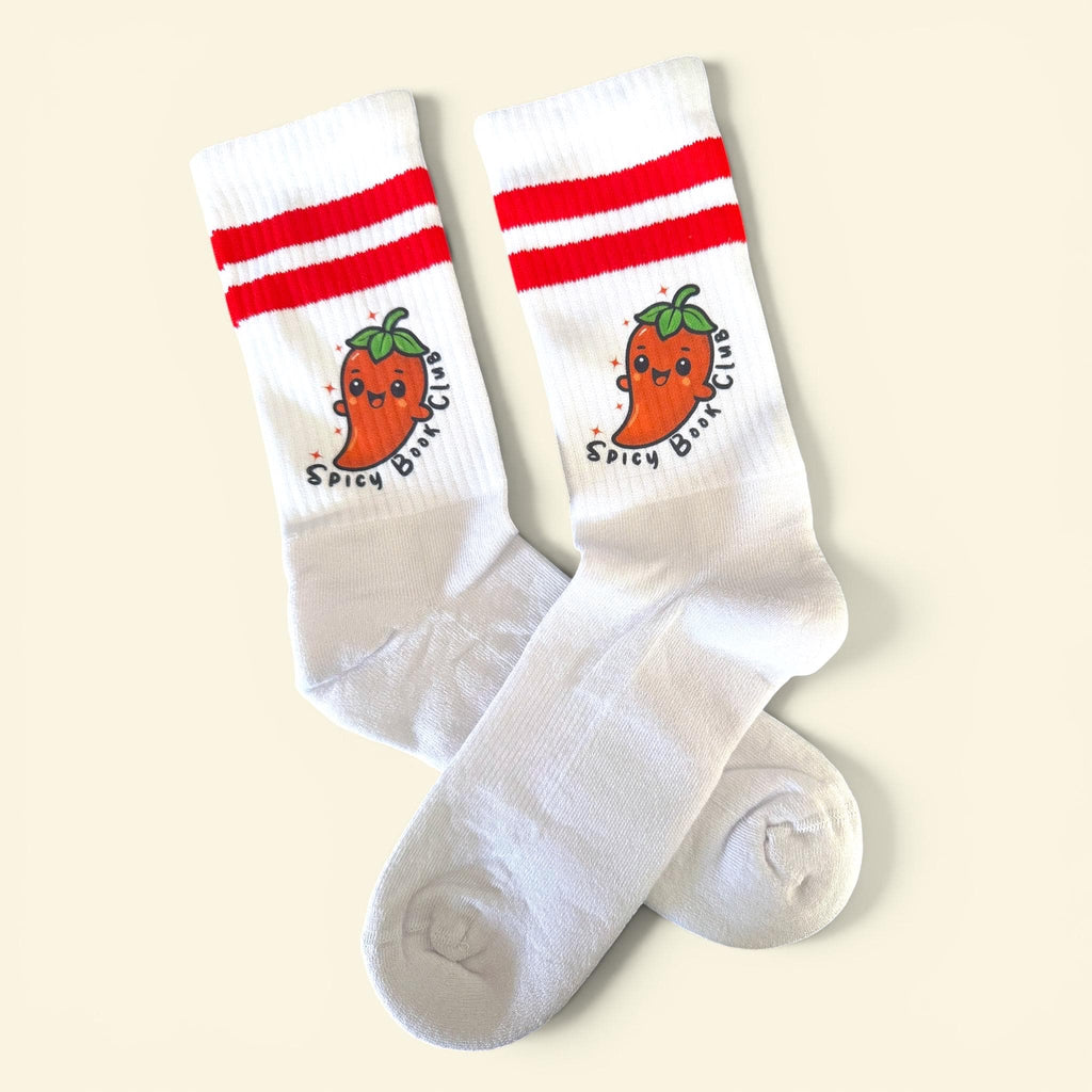 Spicy Book Club Socken mit Chili-Motiv für Romance- und Romantasy-Fans