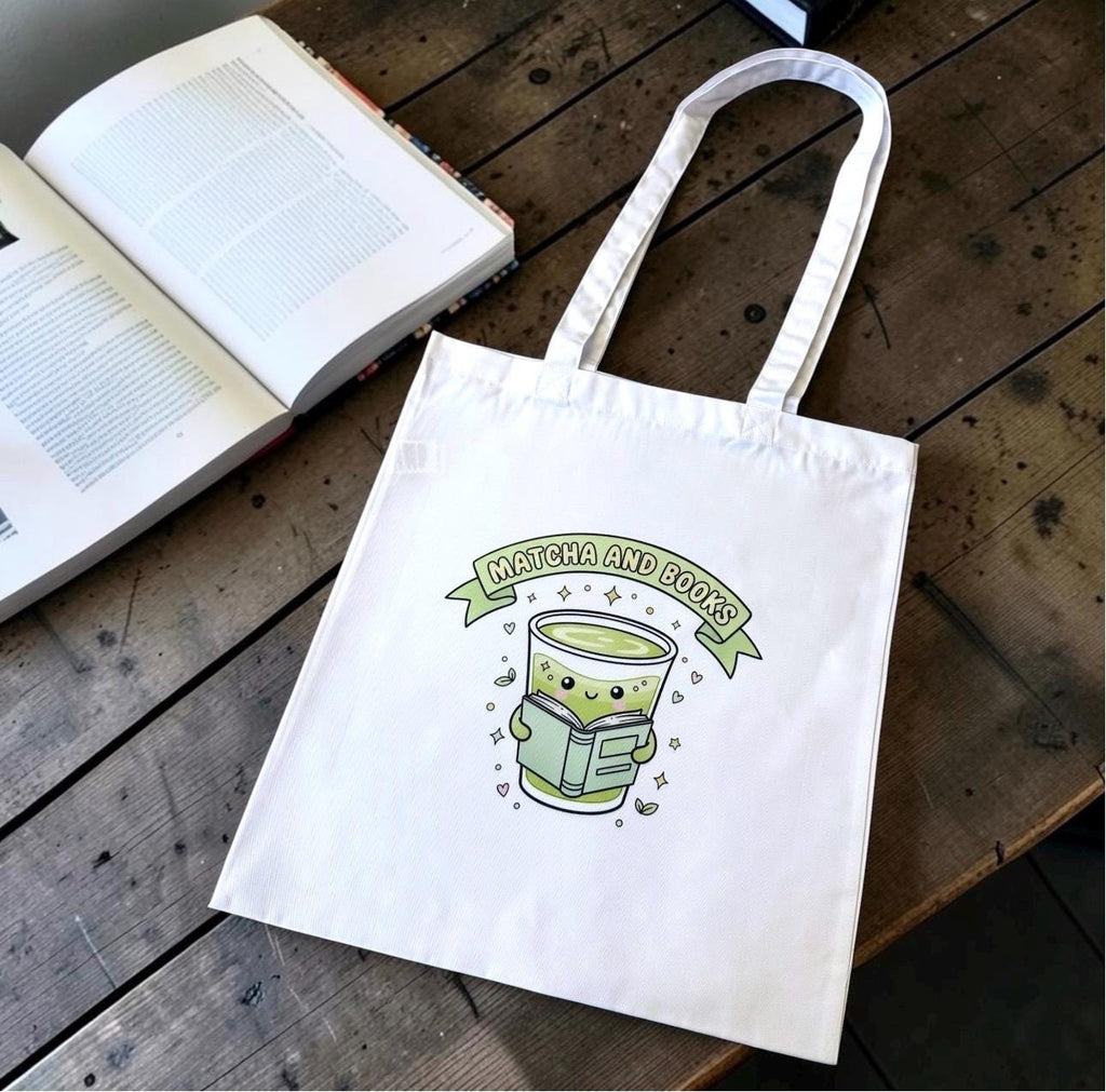 Matcha & Books Tasche – Book Lover Tote Bag – Produktfoto 2