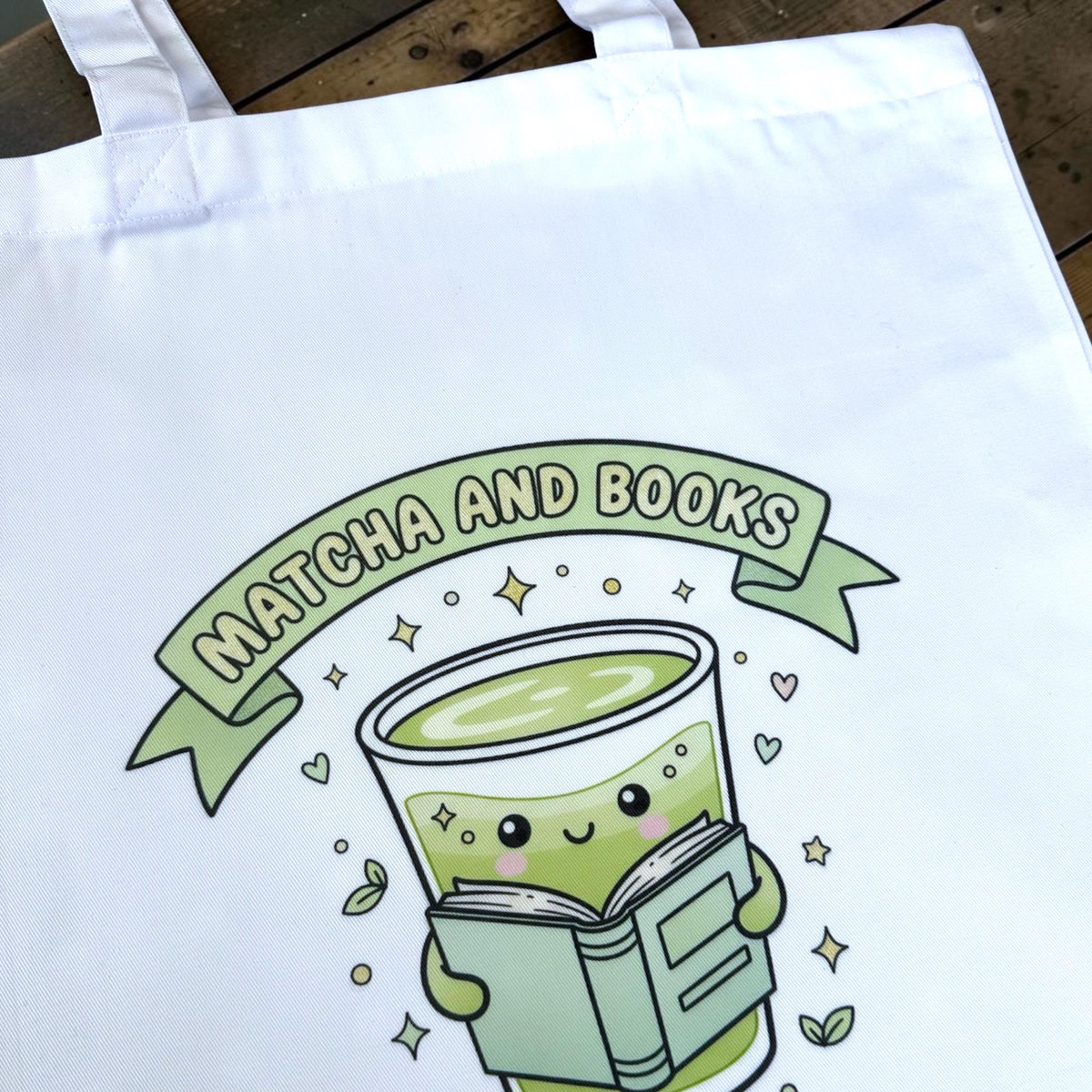 Matcha & Books Tasche – Book Lover Tote Bag – Produktfoto 3