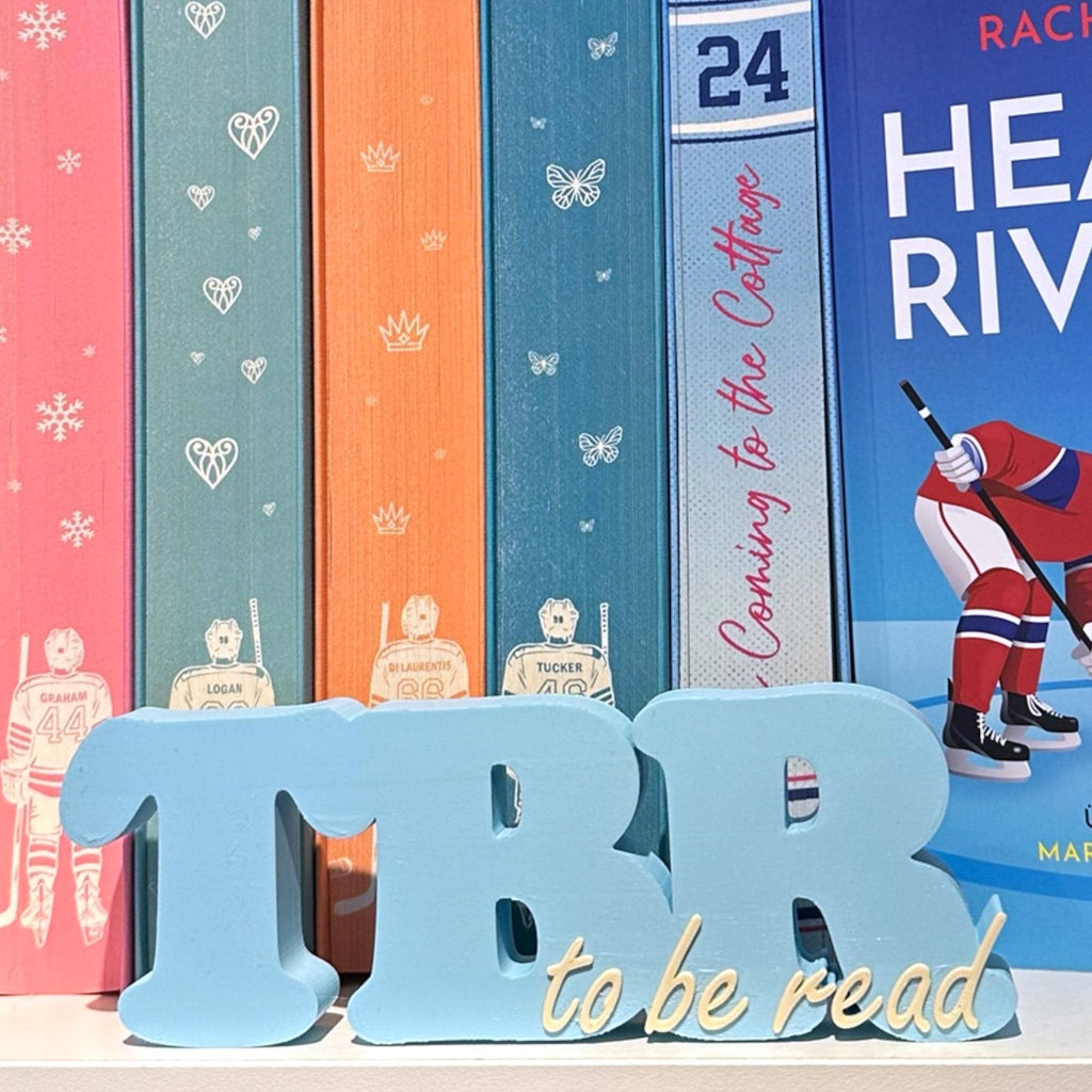 TBR „To Be Read“ Regaldeko aus PLA – Farbe Rot-Schwarz