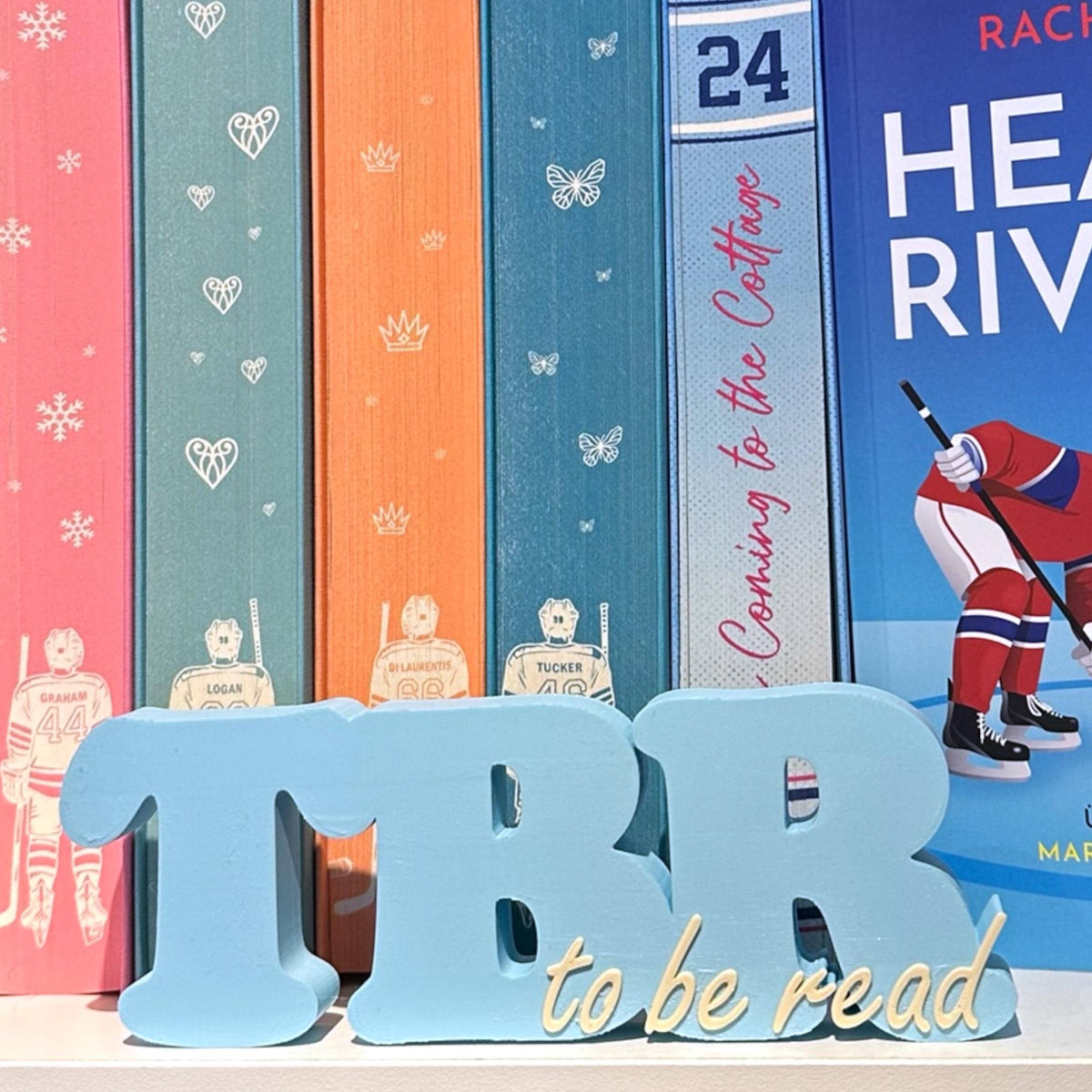 TBR „To Be Read“ Regaldeko aus PLA – Farbe Rot-Schwarz