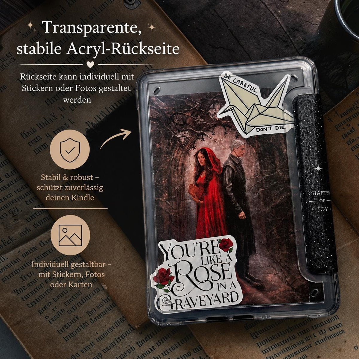Kindle-Hülle „One More Red Flag, Please“ – Dark Romance – Produktfoto 6