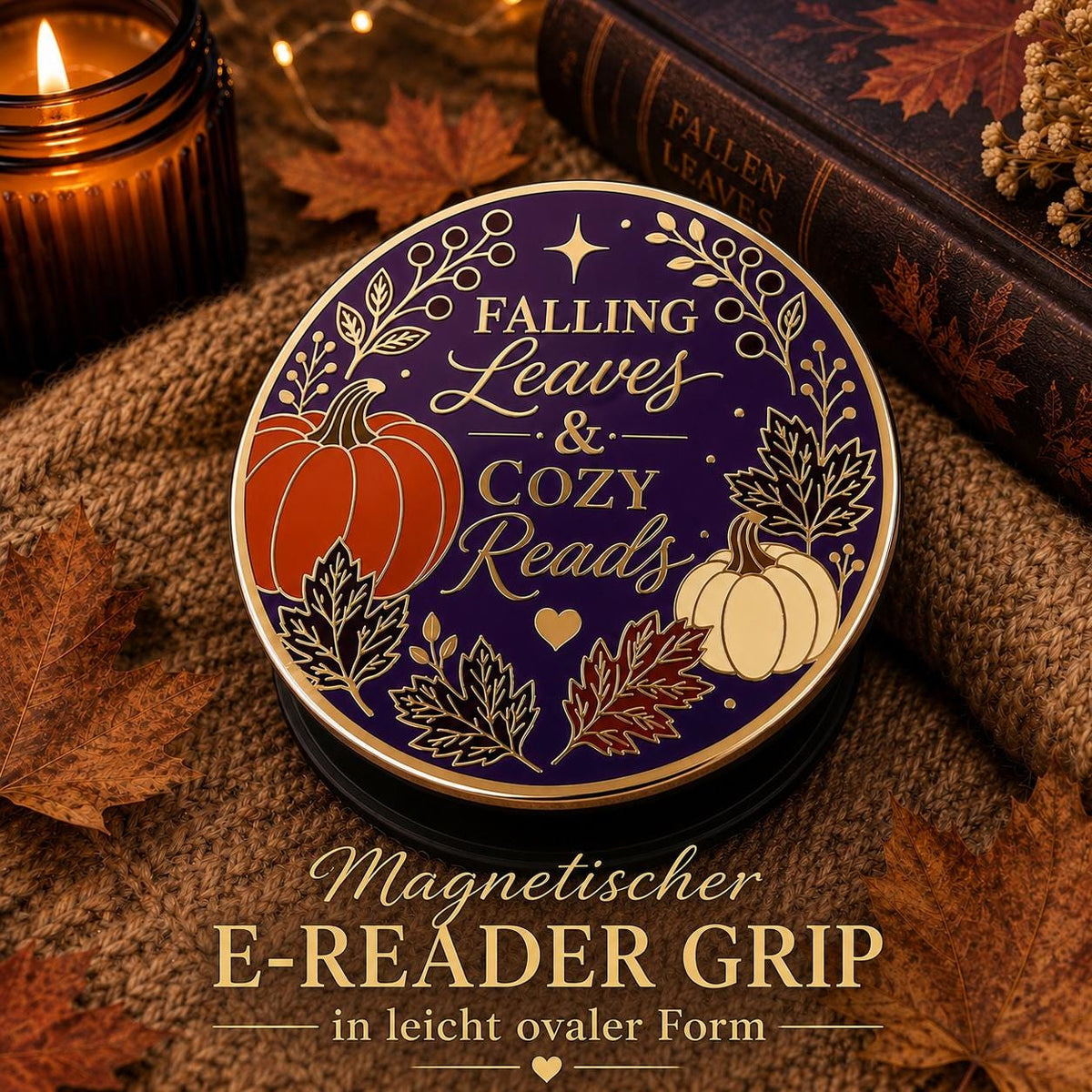 Kindle Bundle Herbst mit magnetischer Hülle E-Reader Grip und Neopren-Tasche